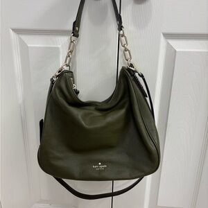 Kate Spade Green Leather Hobo Shoulder crossbody Bag